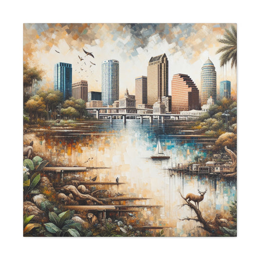 "Cityscapes of Tampa" - Canvas