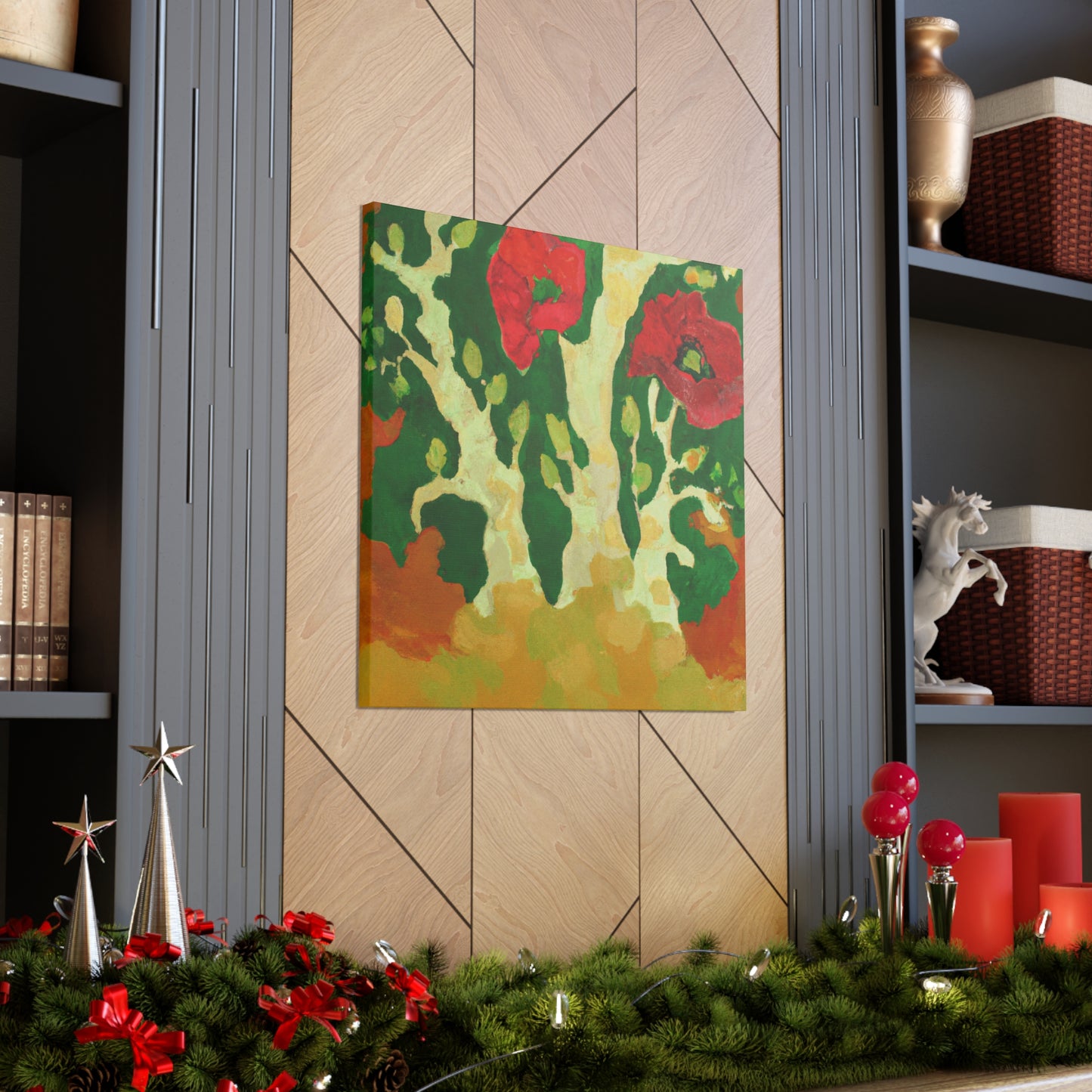 Poppies in Moonlight - Canvas