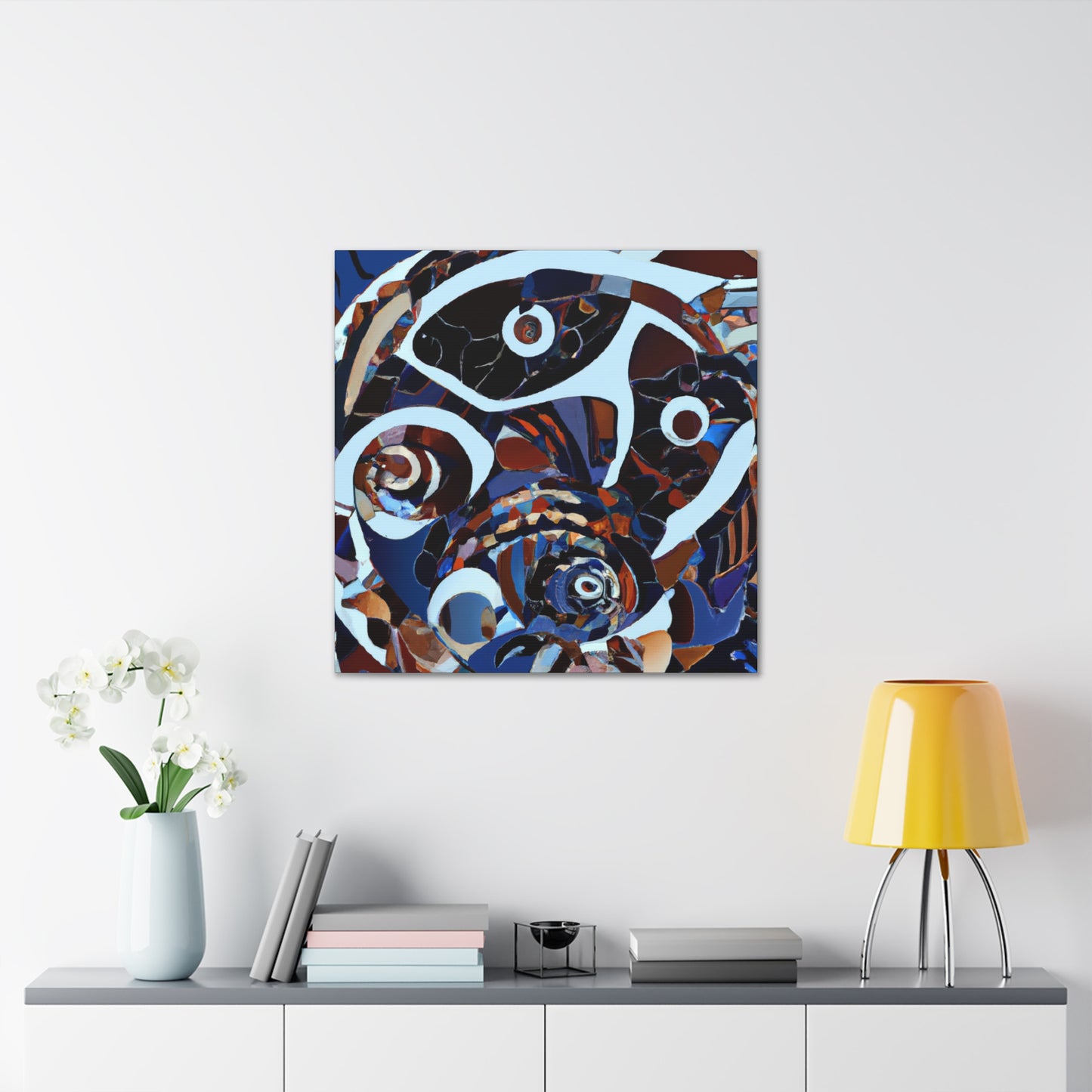 "Clam Symphony in Blue" - Canvas