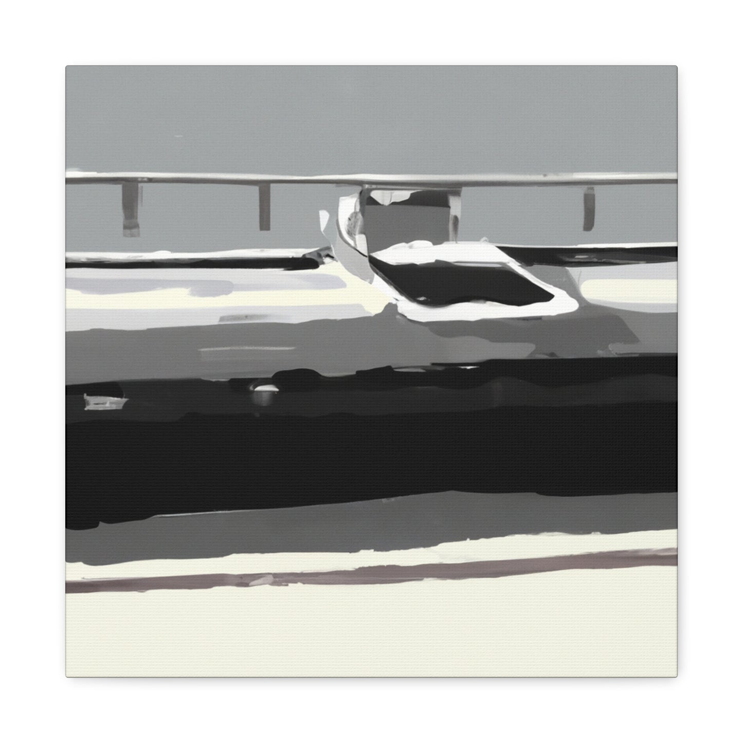 "Seaside Pontoon Reflection" - Canvas