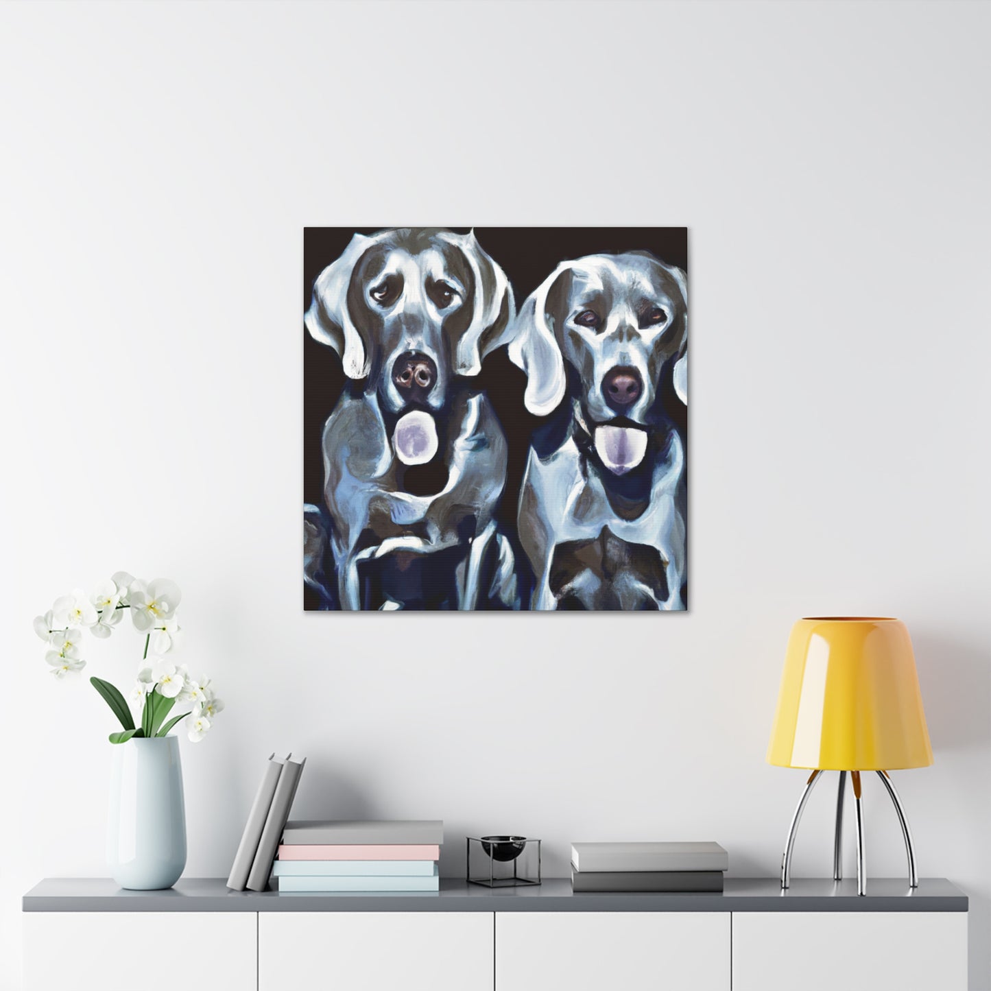 Weimaraner Wonderment. - Canvas