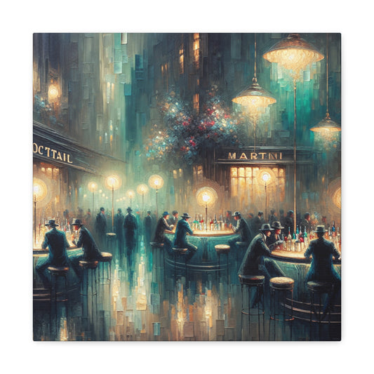 "Spirited Nightlife Serenade" - Canvas