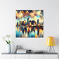 Miami: Vibrant Cityscape Eruption - Canvas