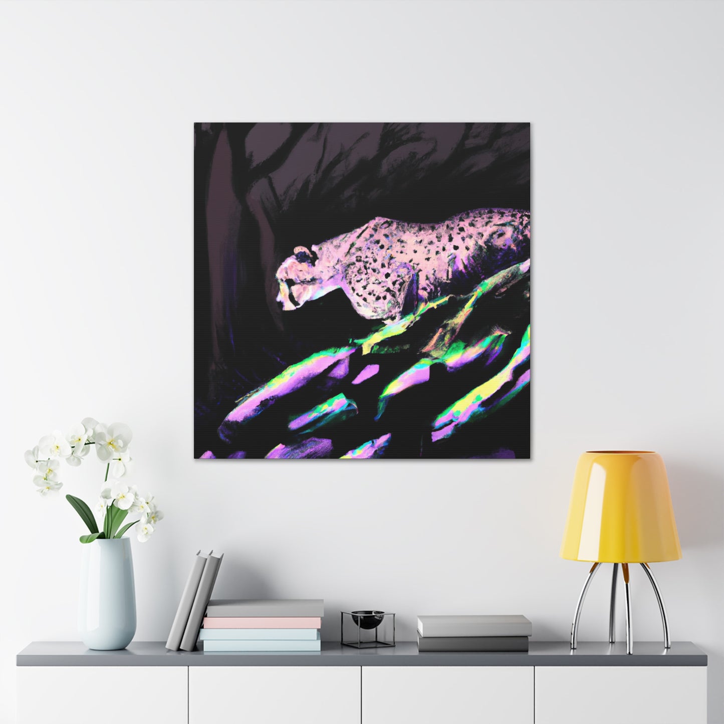 "Cheetah's Speed Vibrancy" - Canvas