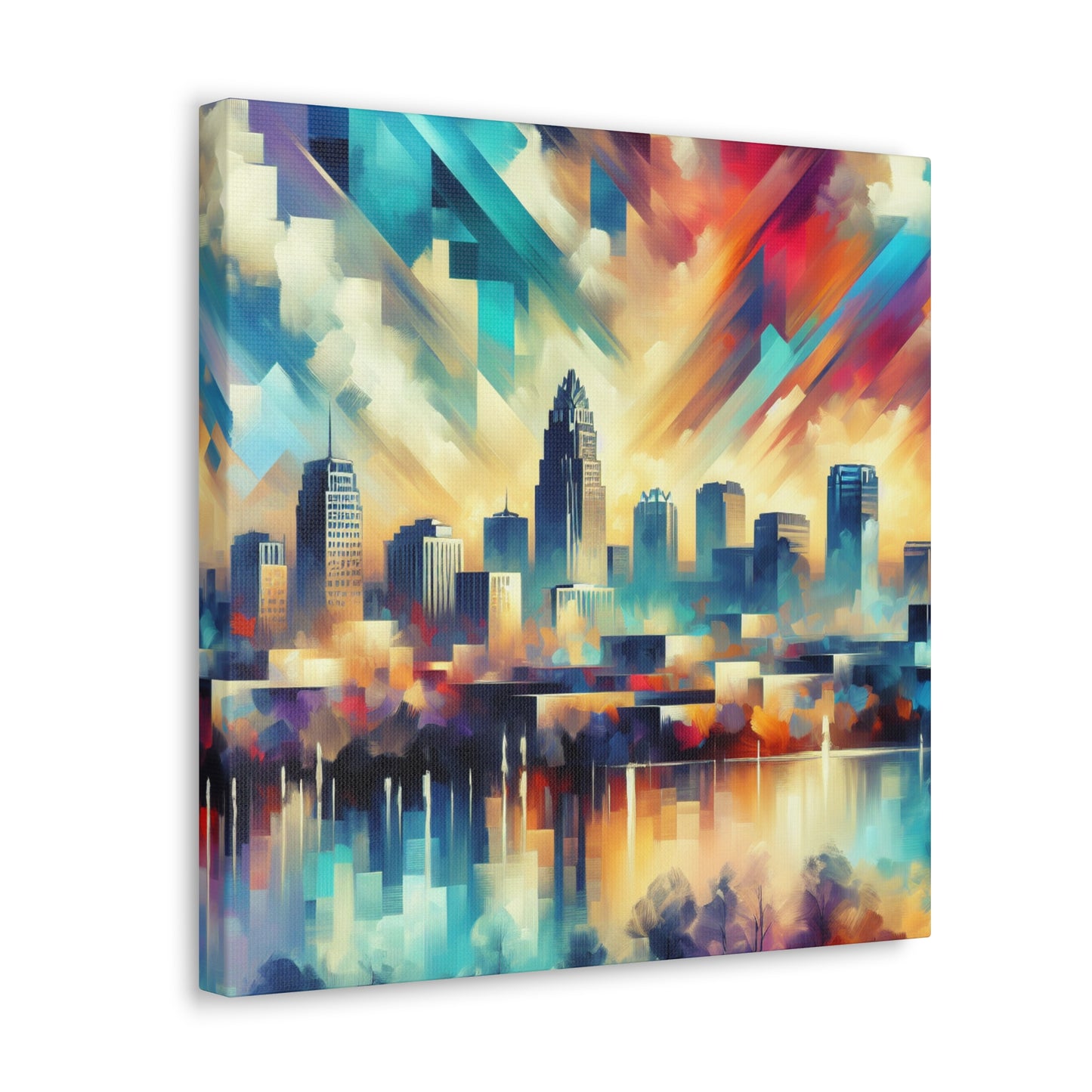 "Cityscape of Raleigh" - Canvas