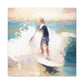 Surfers on Sunset Beach - Canvas