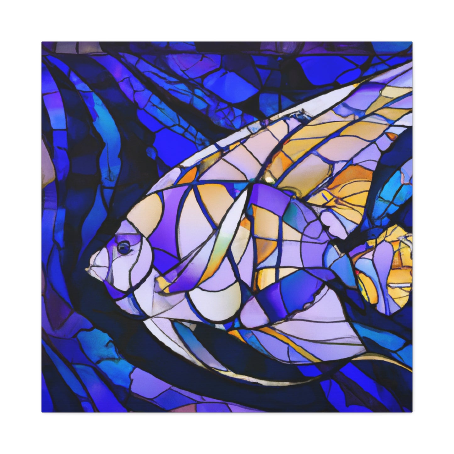 Aquatic Art Deco Angel - Canvas