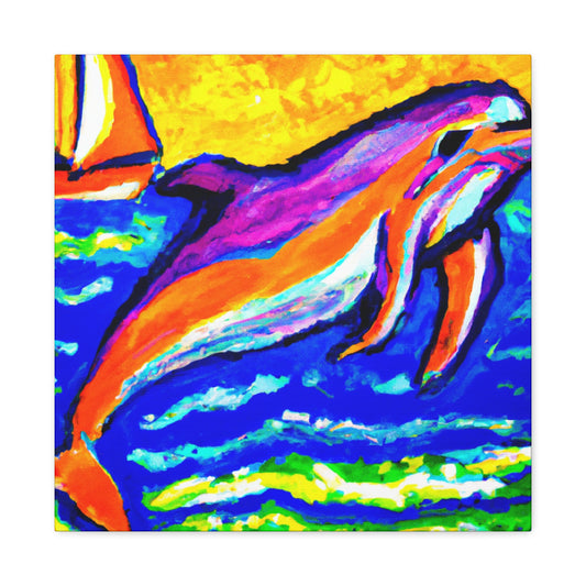 Dolphins in Fauvism - Canvas