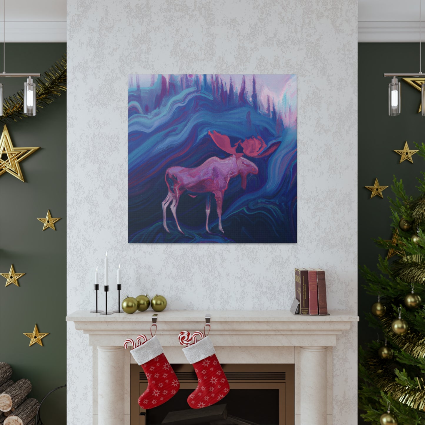 Moose in Art Deco - Canvas