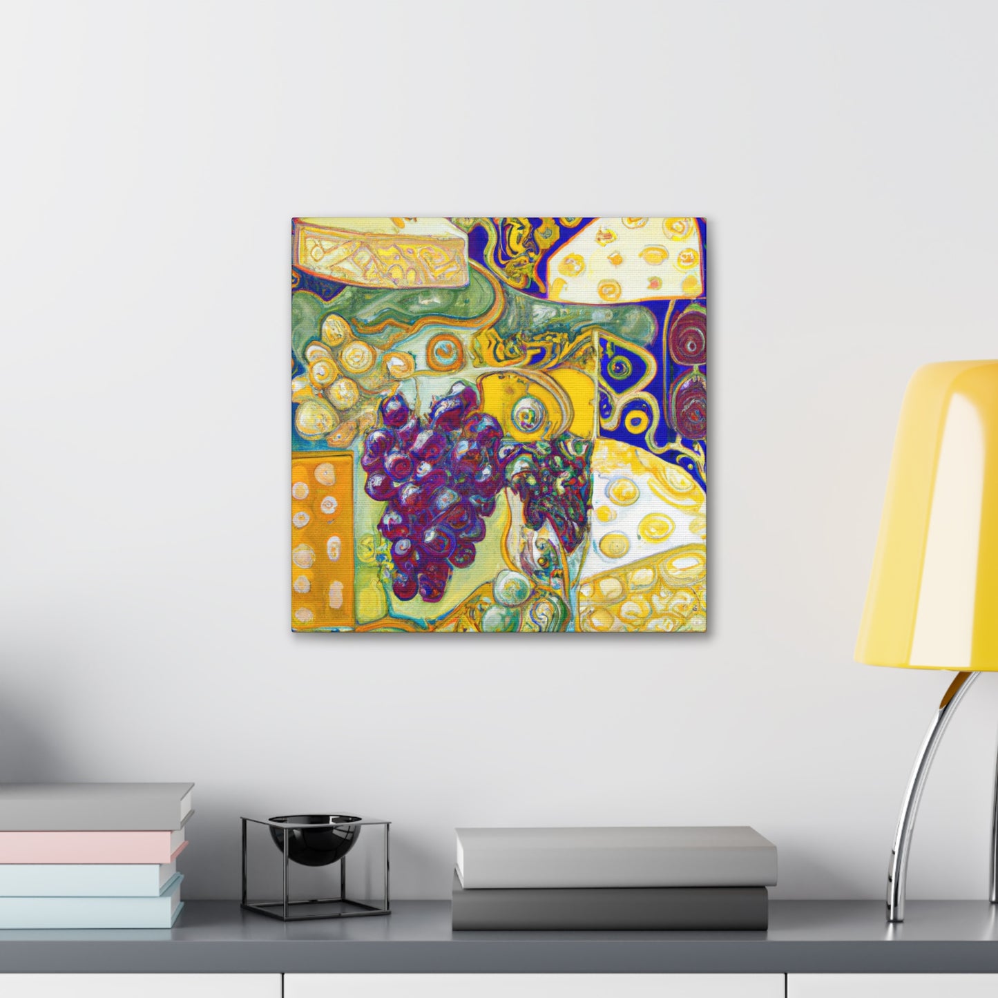 "Cheese Grapes Abundance" - Canvas