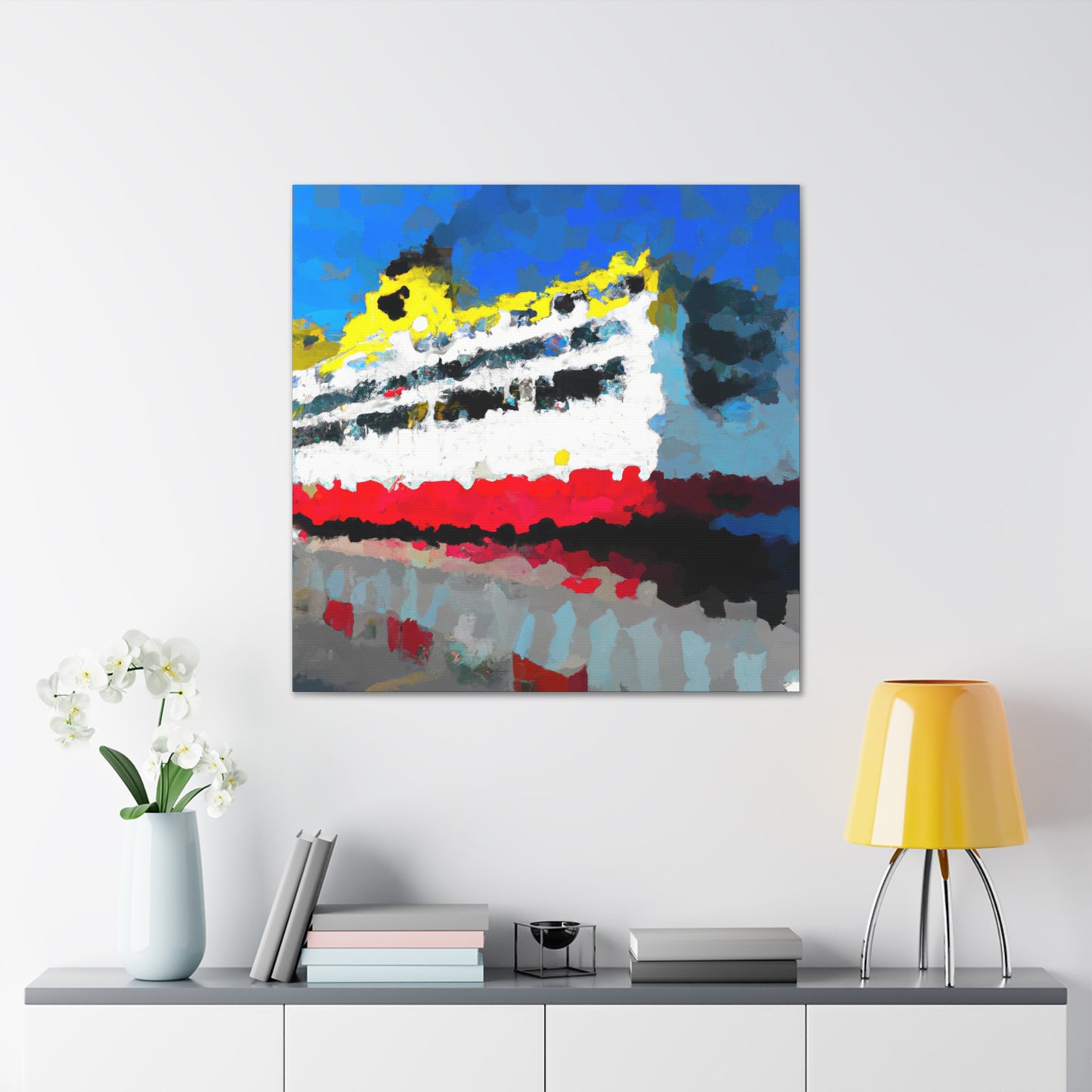 Ferry by Moonlight. - Canvas