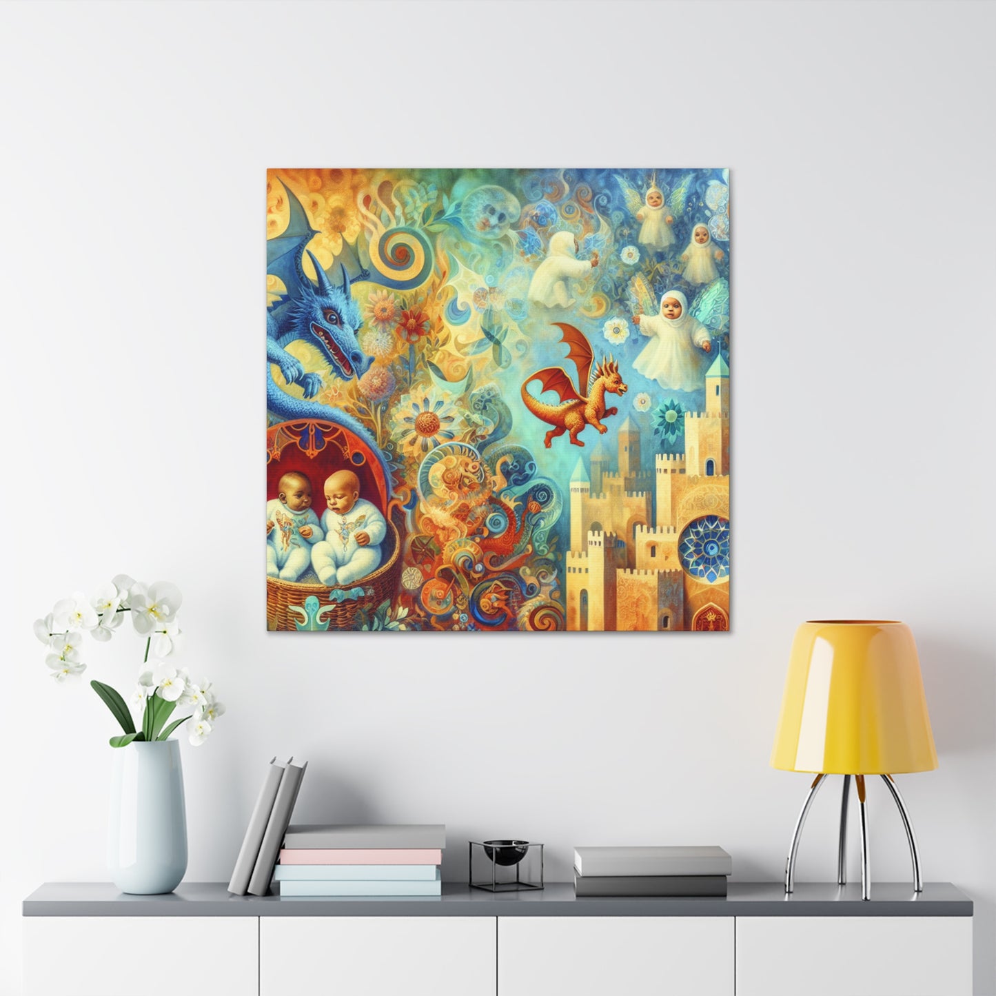 Whimsical Dragon Kingdom - Canvas