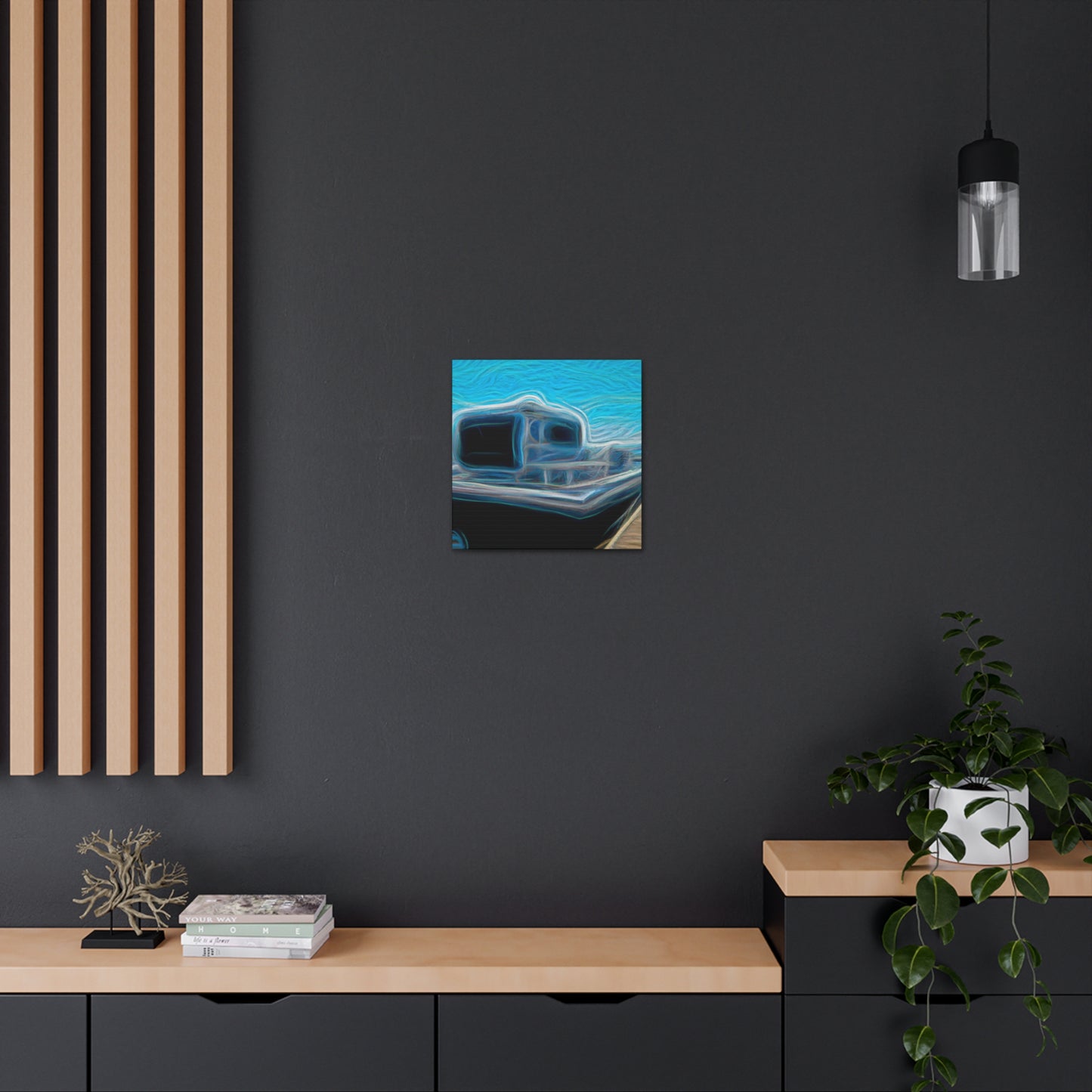 "Pontoon Boat Dreamscape" - Canvas