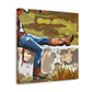 "Cowboy Contemplating Sunset" - Canvas