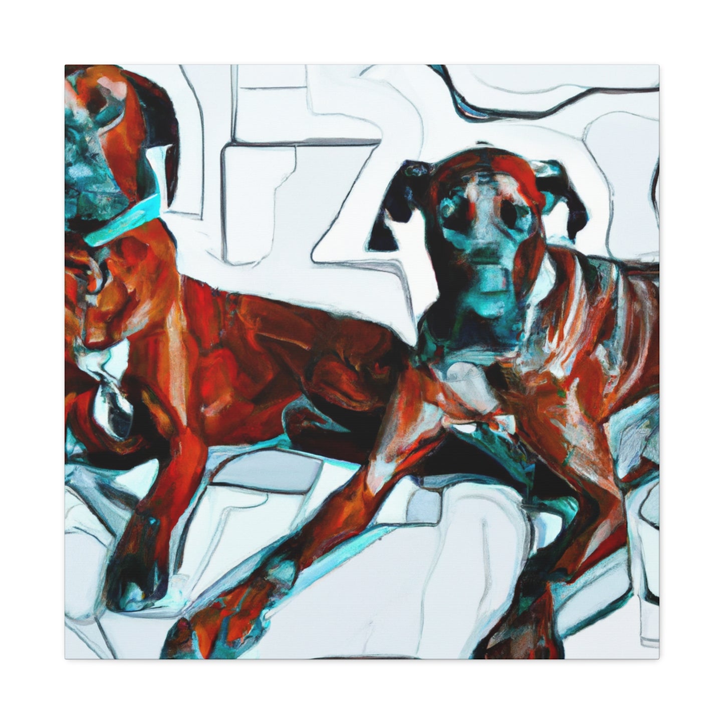 "Ridgeback in Expressionism" - Canvas