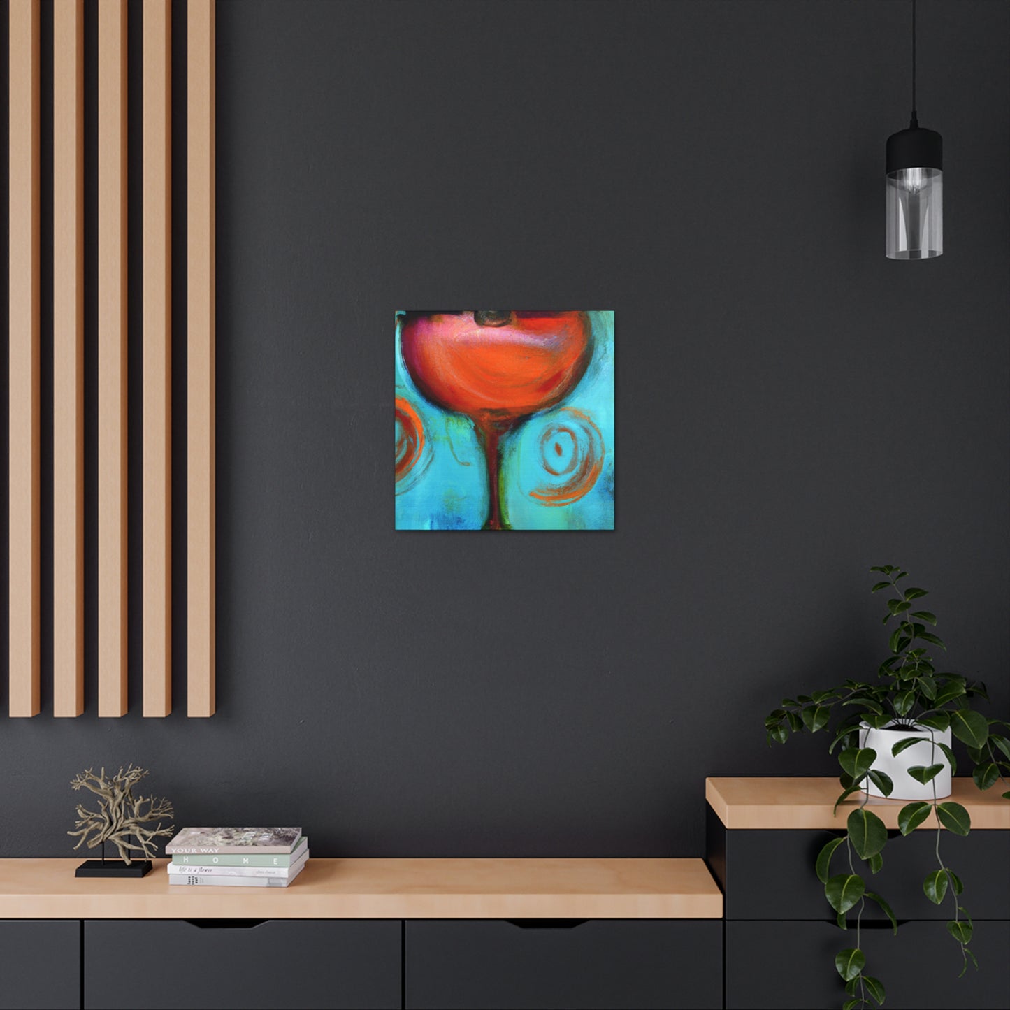 "Cheers to Wine Glass" - Canvas