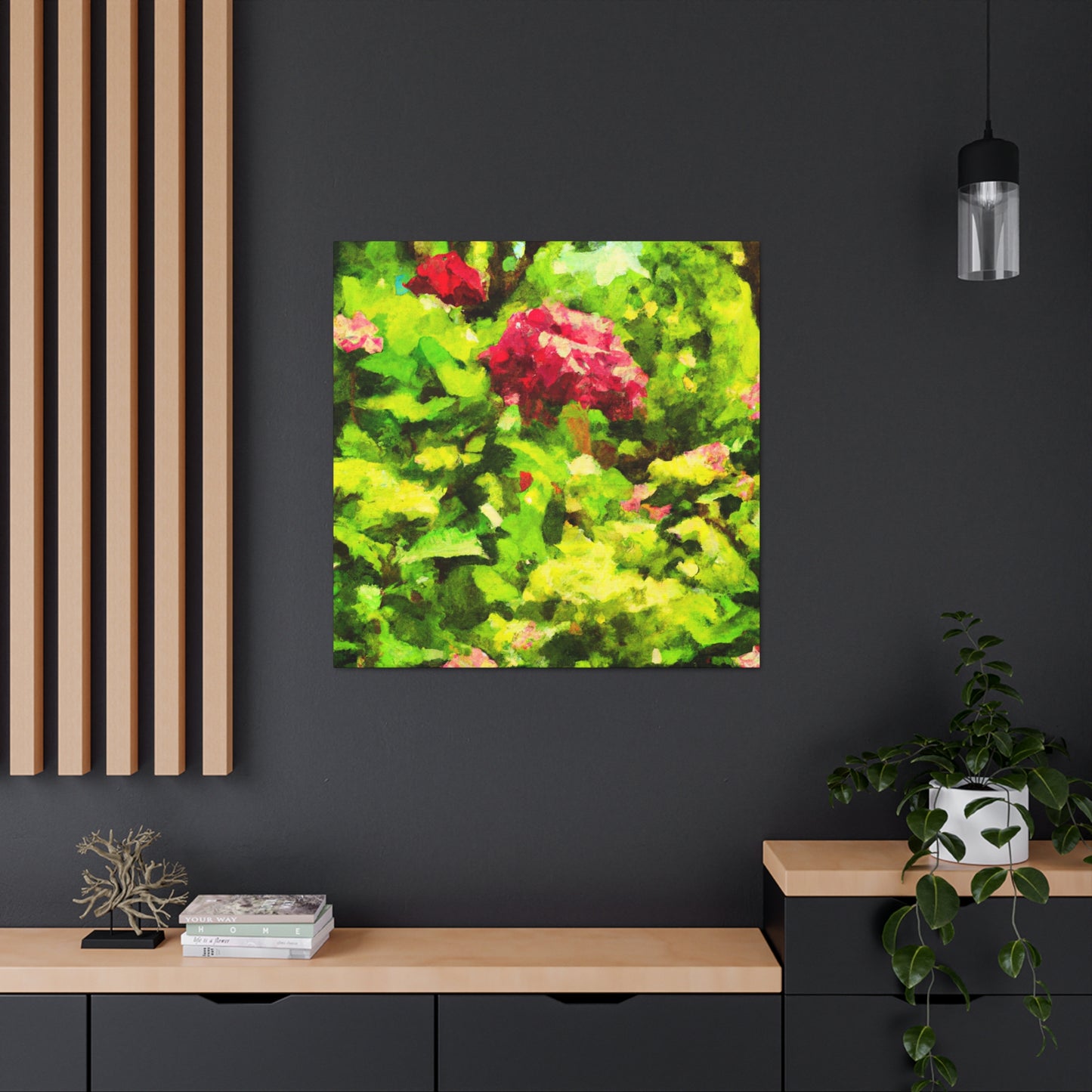 "Hydrangea Digital Tapestry" - Canvas