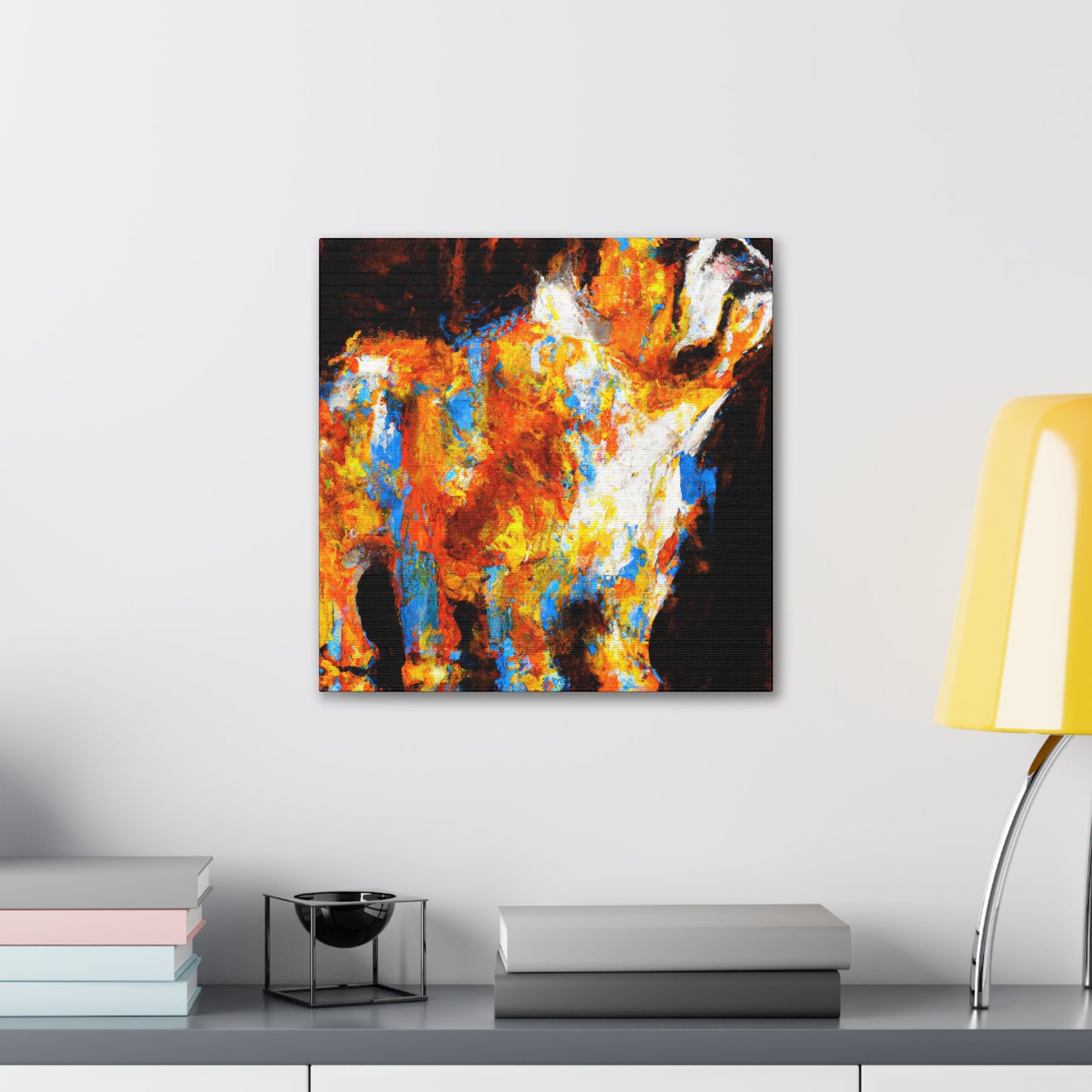 Bulldog in Creation - Canvas