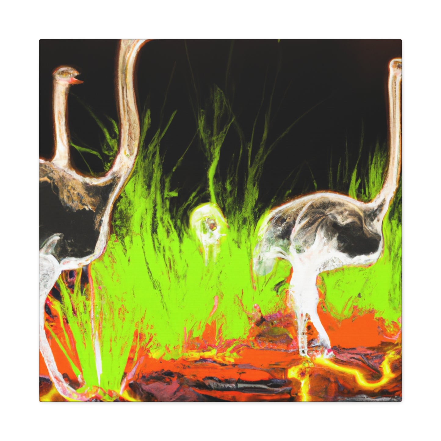 Ostrich Abstraction Masterpiece - Canvas