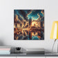 "Cityscape Symphony: Raleigh" - Canvas