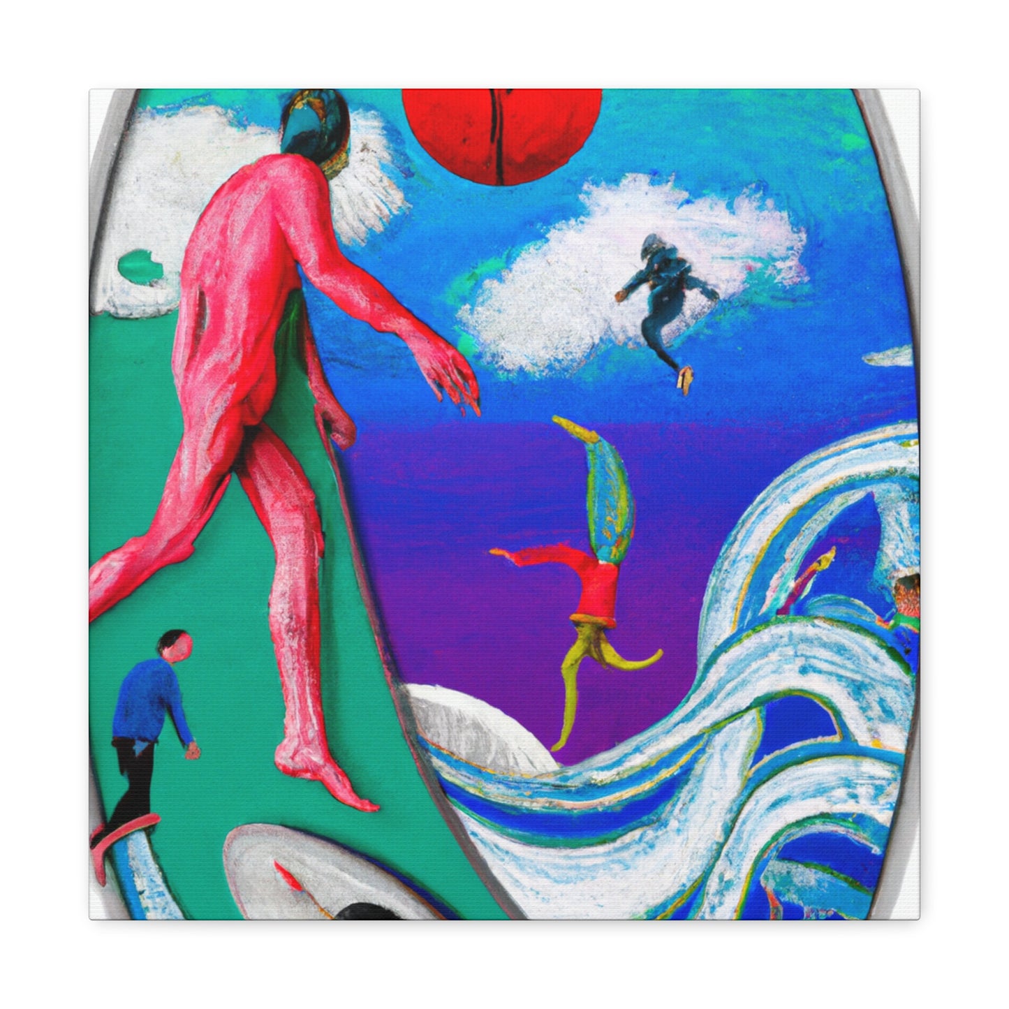 "Surfing the Surrealist Wave" - Canvas