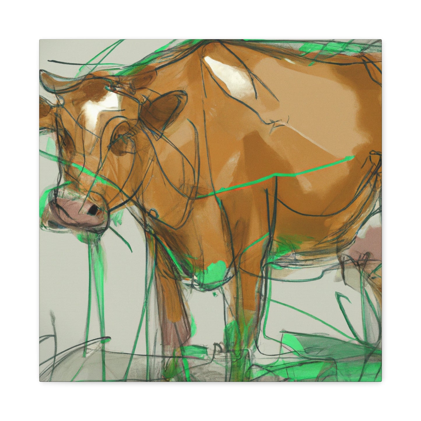 "Jersey Cow Serenity" - Canvas