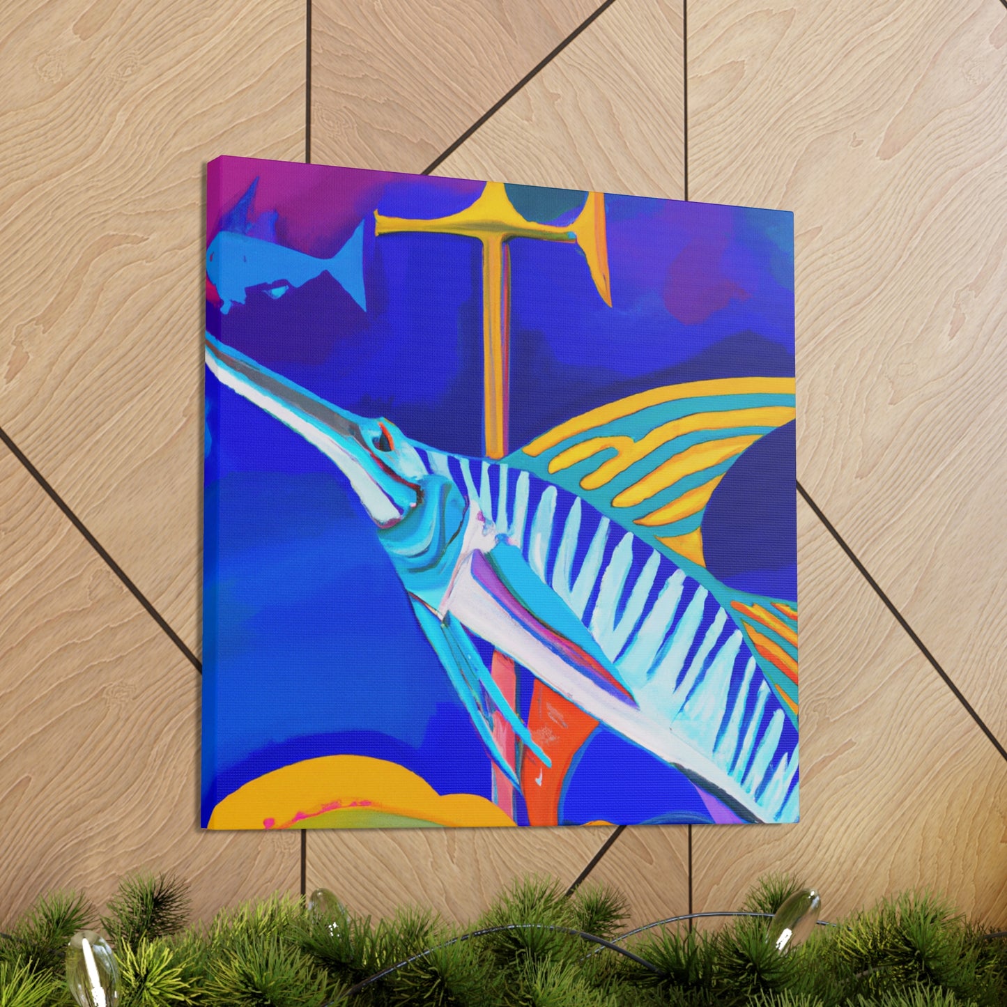 "Swordfish in Art Deco" - Canvas