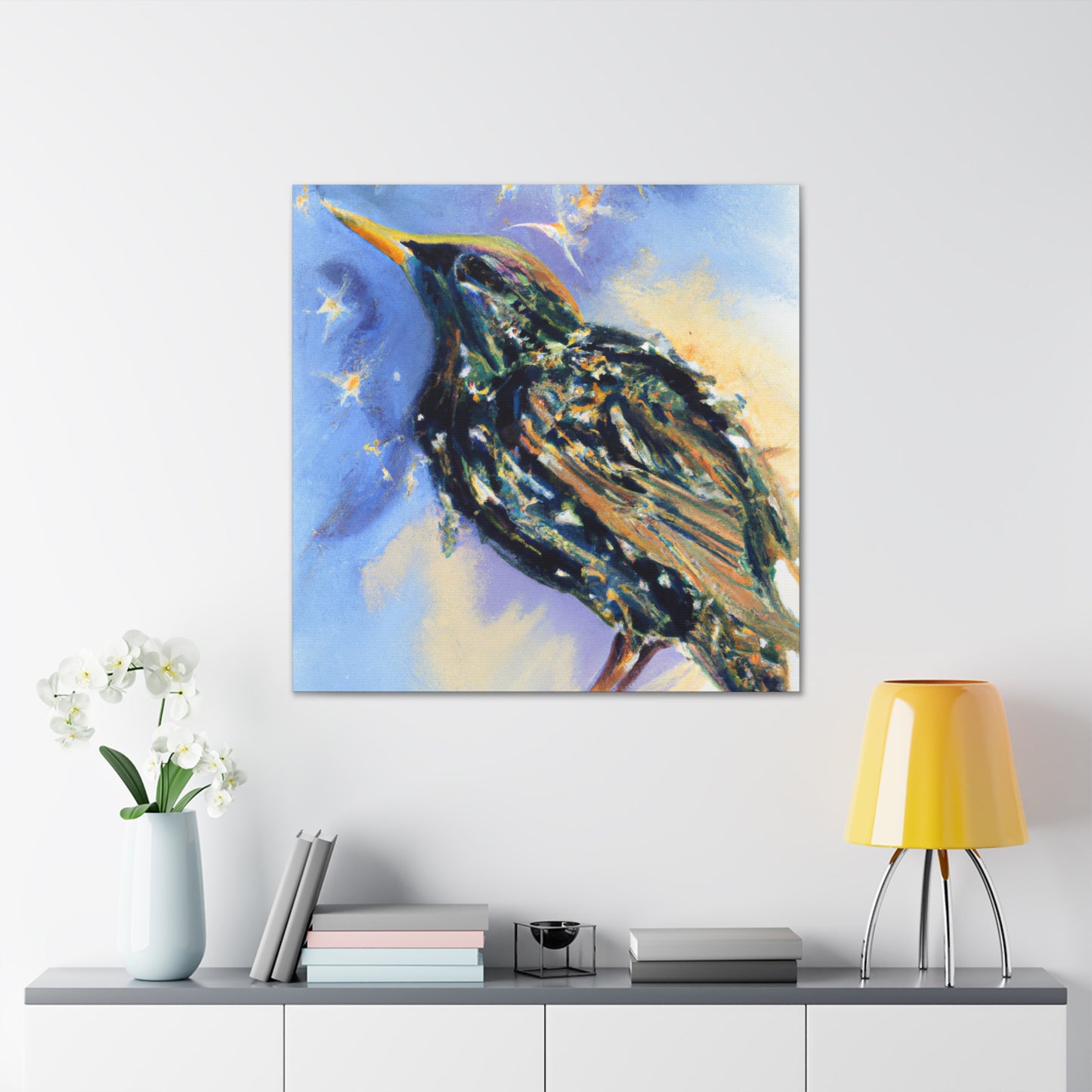 "European Starling Portrait" - Canvas