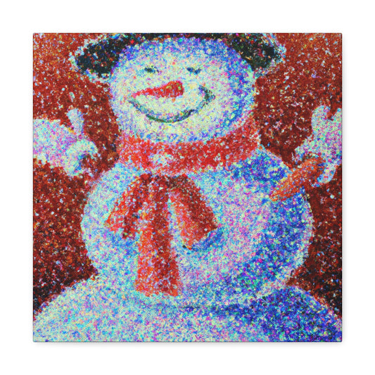 Frosty's Pointillism Painting - Canvas