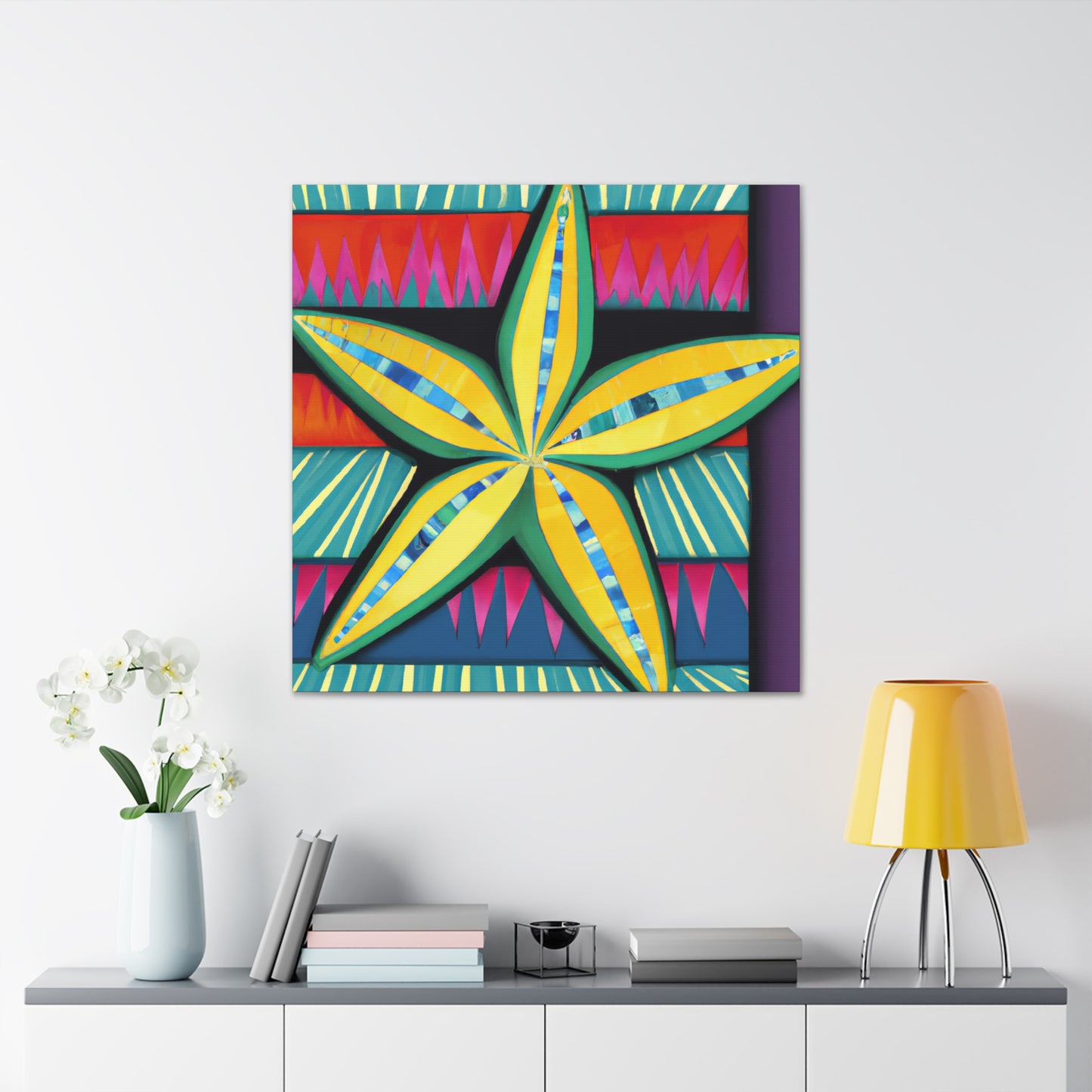 "Starfish on Midnight Beach" - Canvas