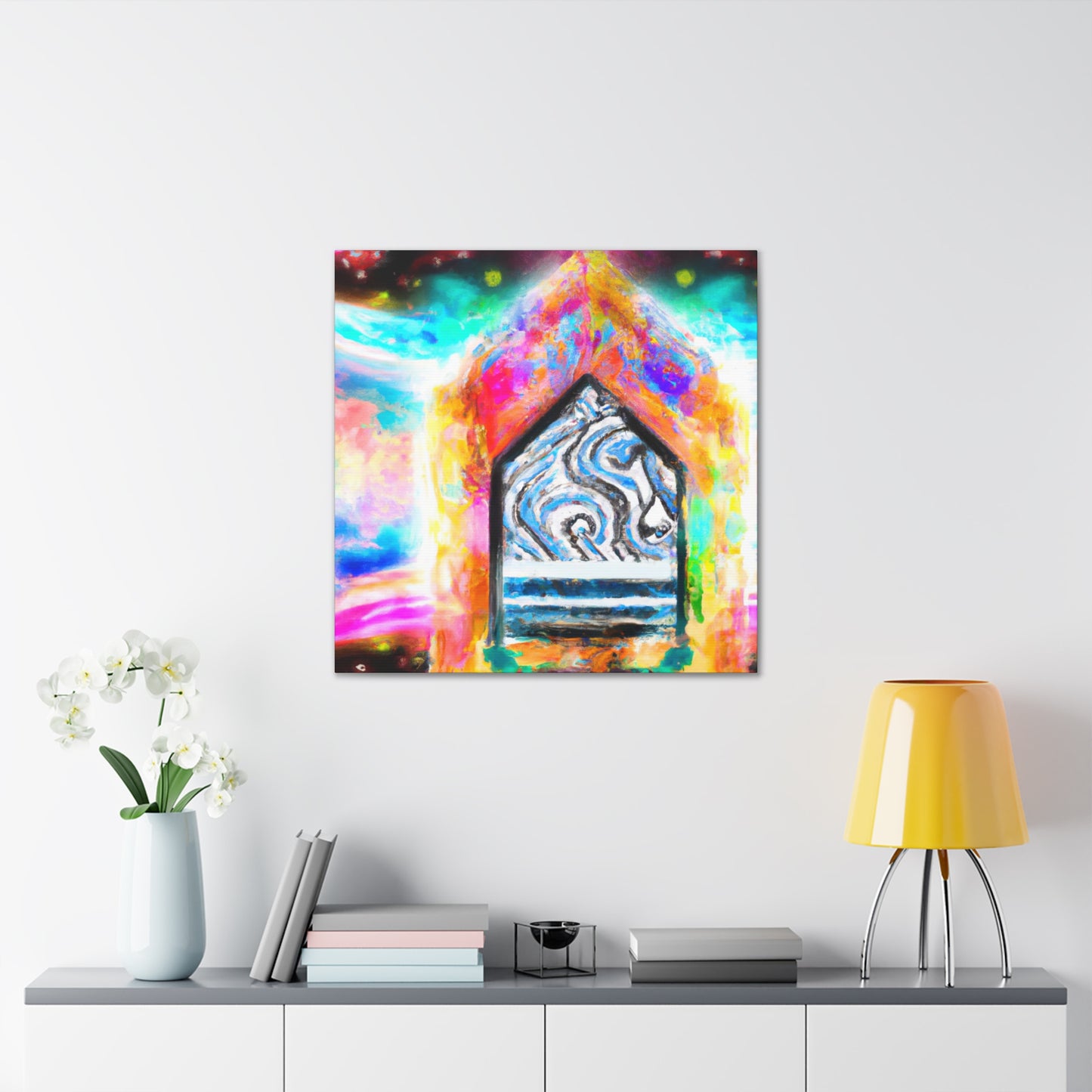 Vivid Digital Reflection - Canvas