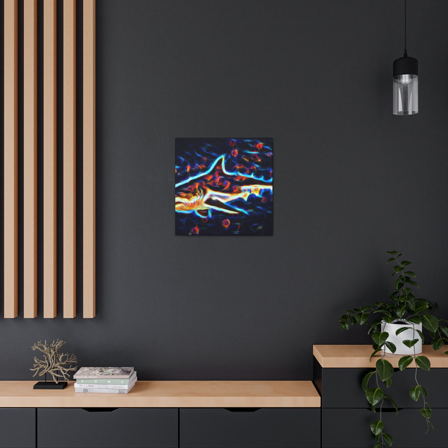 Great White Shark Abstraction - Canvas