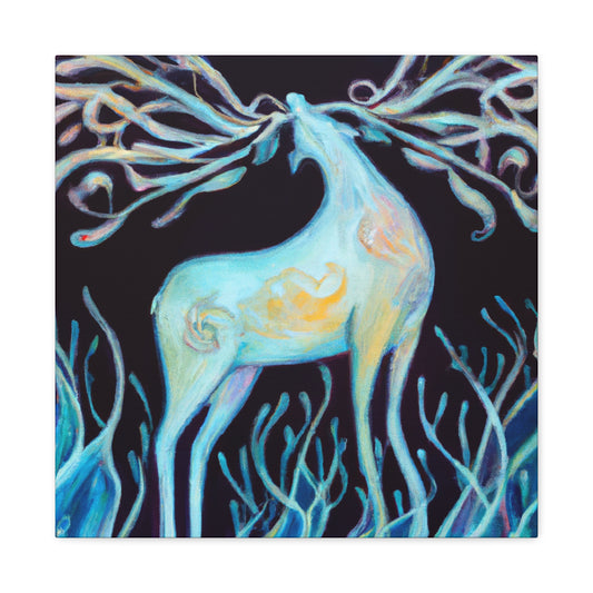 Reindeer in Moonlight - Canvas