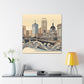 "Golden City Serenade" - Canvas