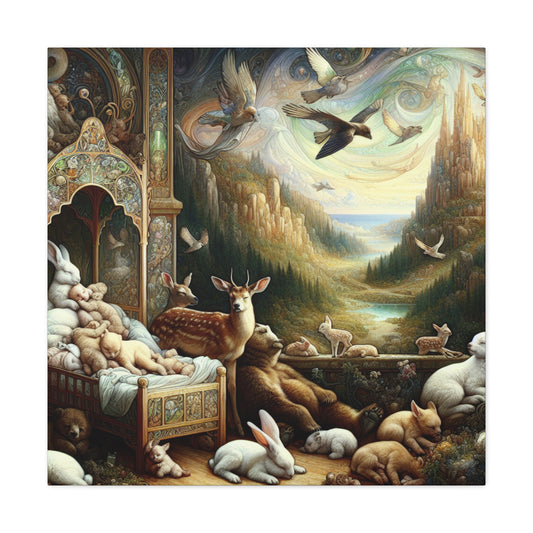 Dreaming Forest Creatures - Canvas