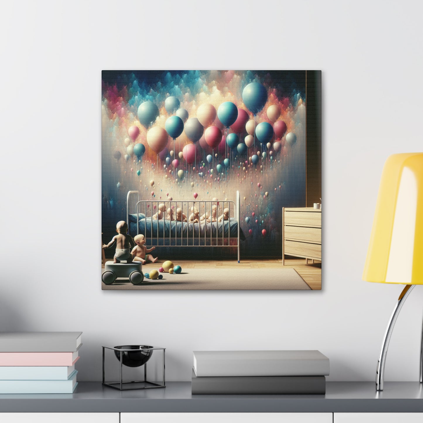 Skyward Serenade of Balloons - Canvas