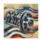 "Industrial Symphony of Camshaft" - Canvas