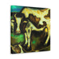 Cow in Cosmic Sky - Canvas