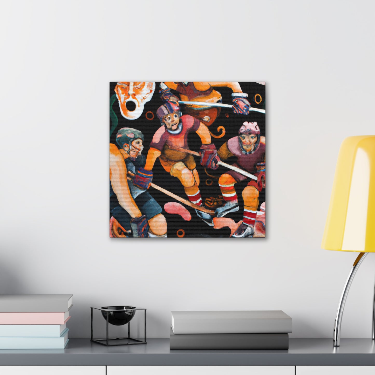 "The Hockey Rococo Painting" - Canvas