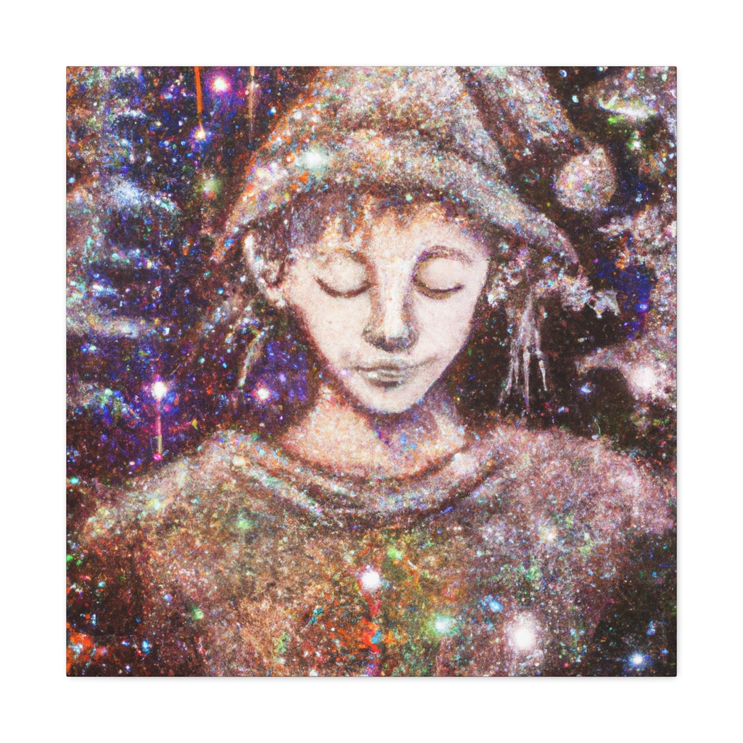 Elf in Pointillism - Canvas