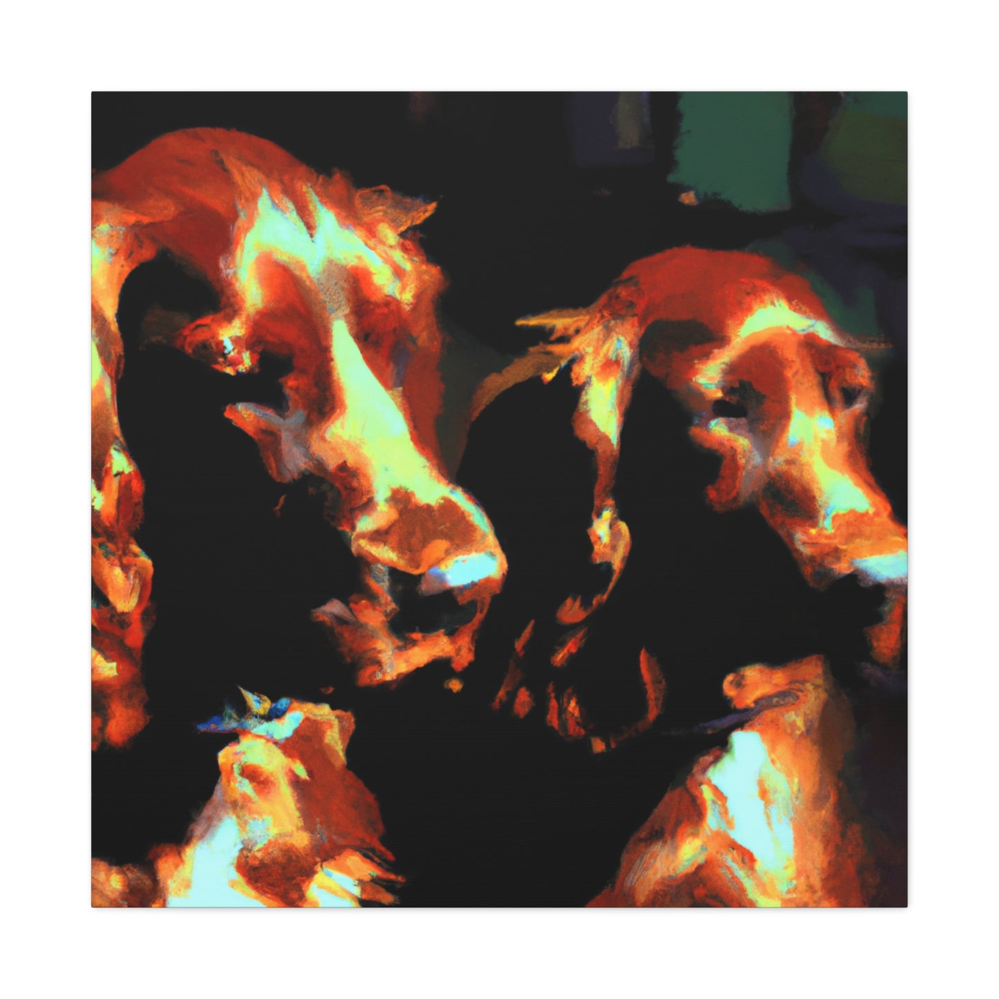 "Canine Claret Compassion" - Canvas