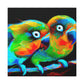 Lovebirds in Bloom - Canvas