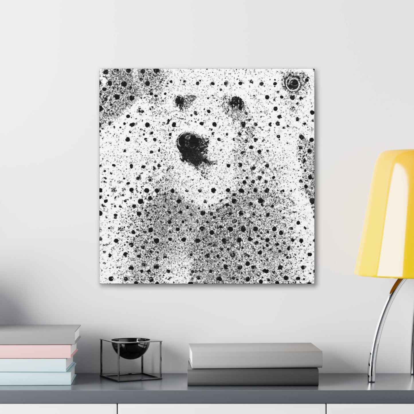 "Polar Bear Pointillism" - Canvas