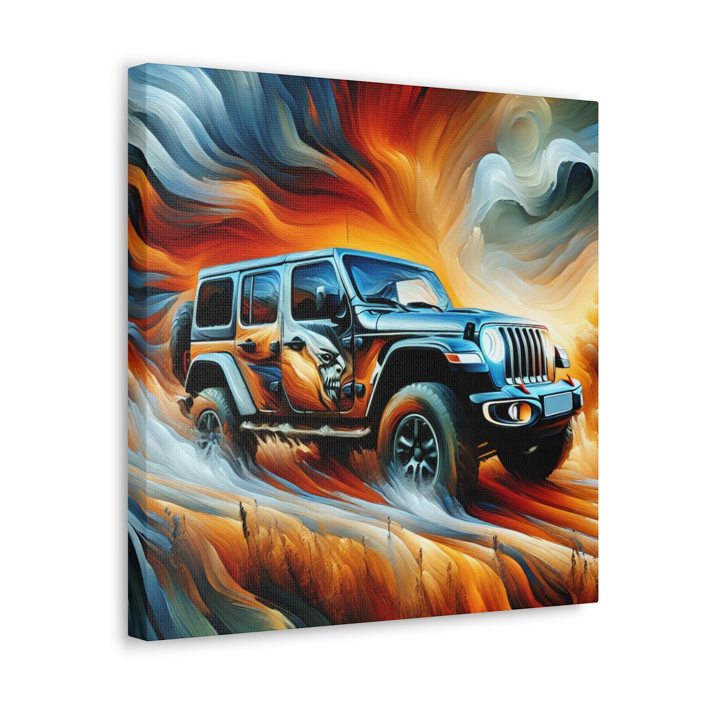 "Mystical Jeep Dreamscape" - Canvas