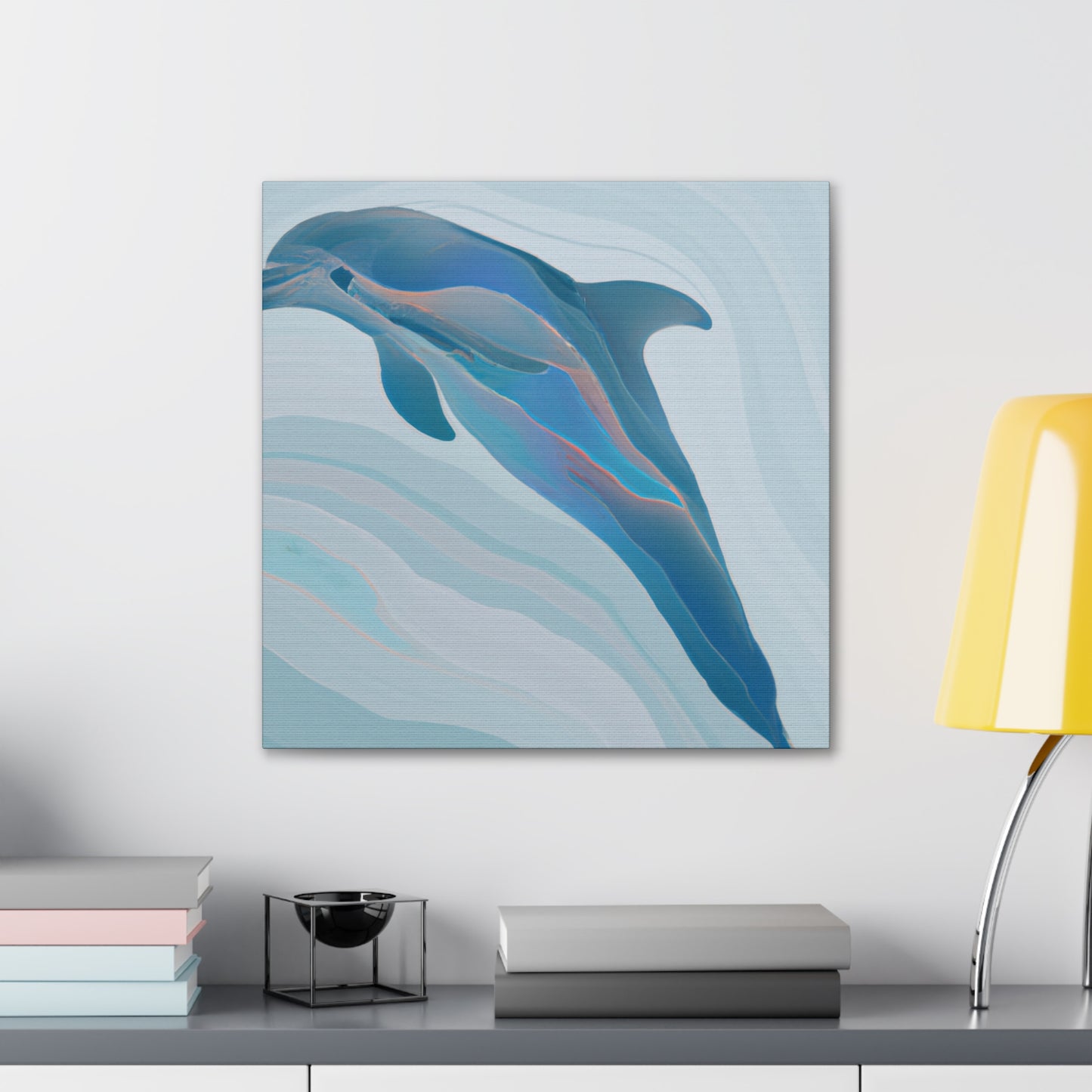 Dolphin's Playful Joy - Canvas