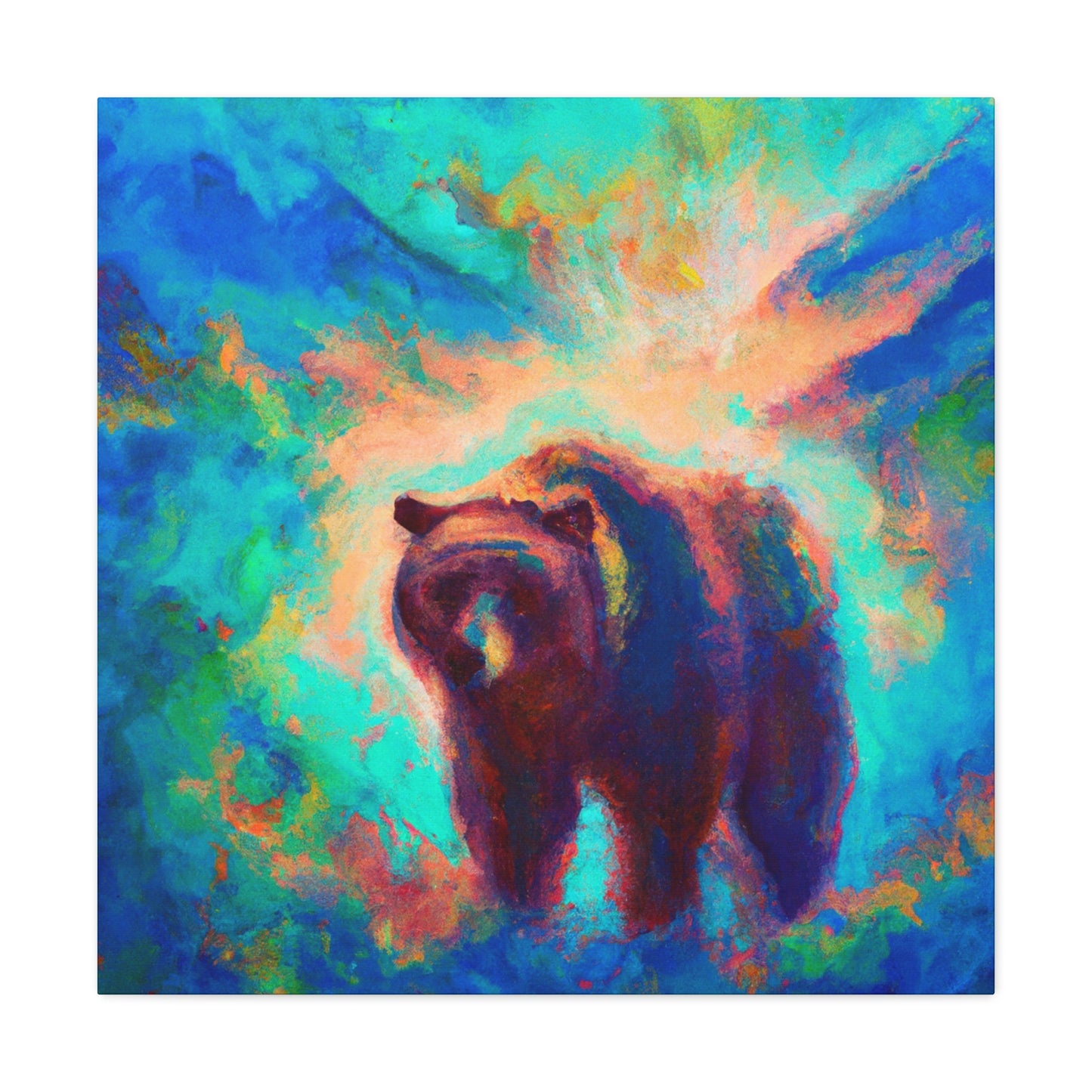 Grizzly Bear in Nature - Canvas