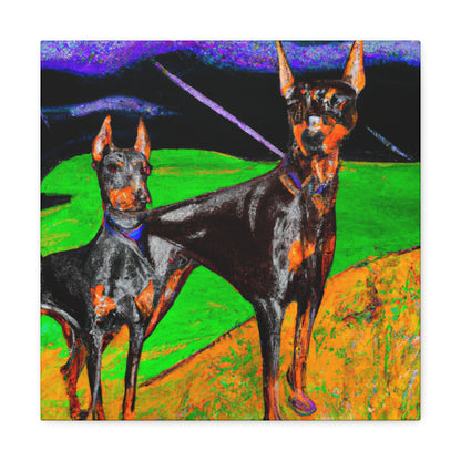 "Doberman's Primal Sentry" - Canvas