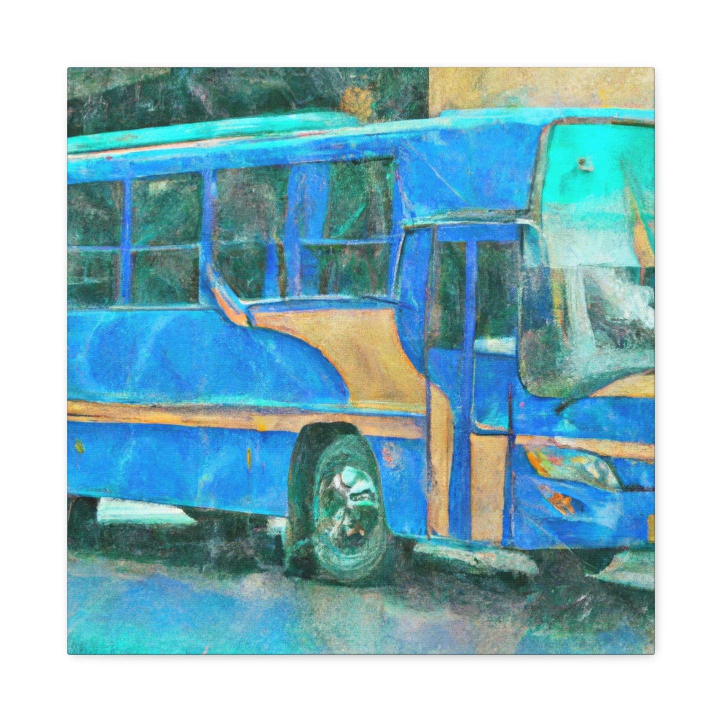 Bus of Colorful Hues - Canvas