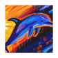 Dolphin in Fauvism - Canvas