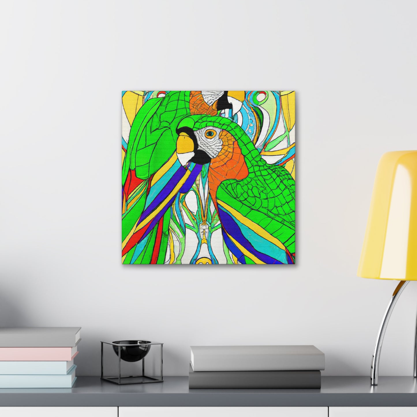 "Exotic Macaw Splendor" - Canvas